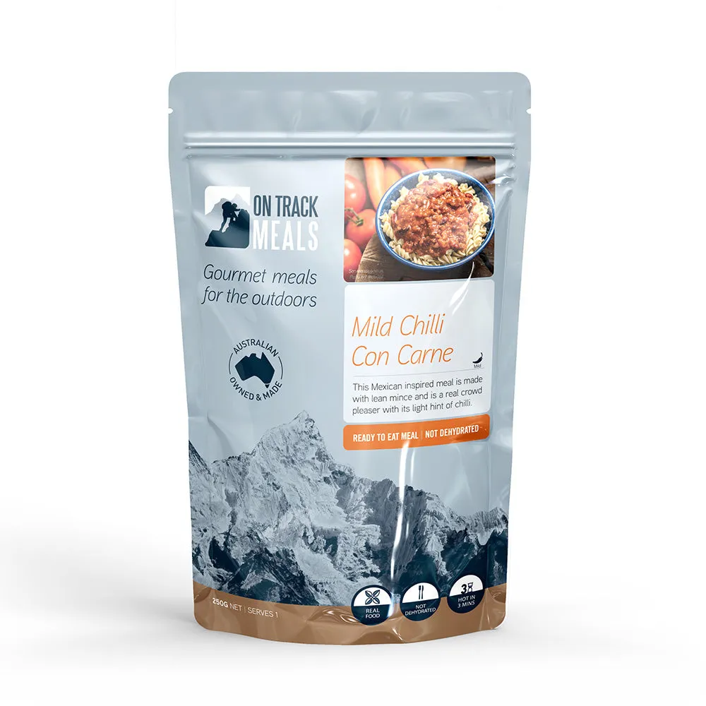 On Track Meals Go Pack – 24-Hour Adventure & Emergency Ration Kit -MEAT- | Ready-to-Eat with Flameless Heating