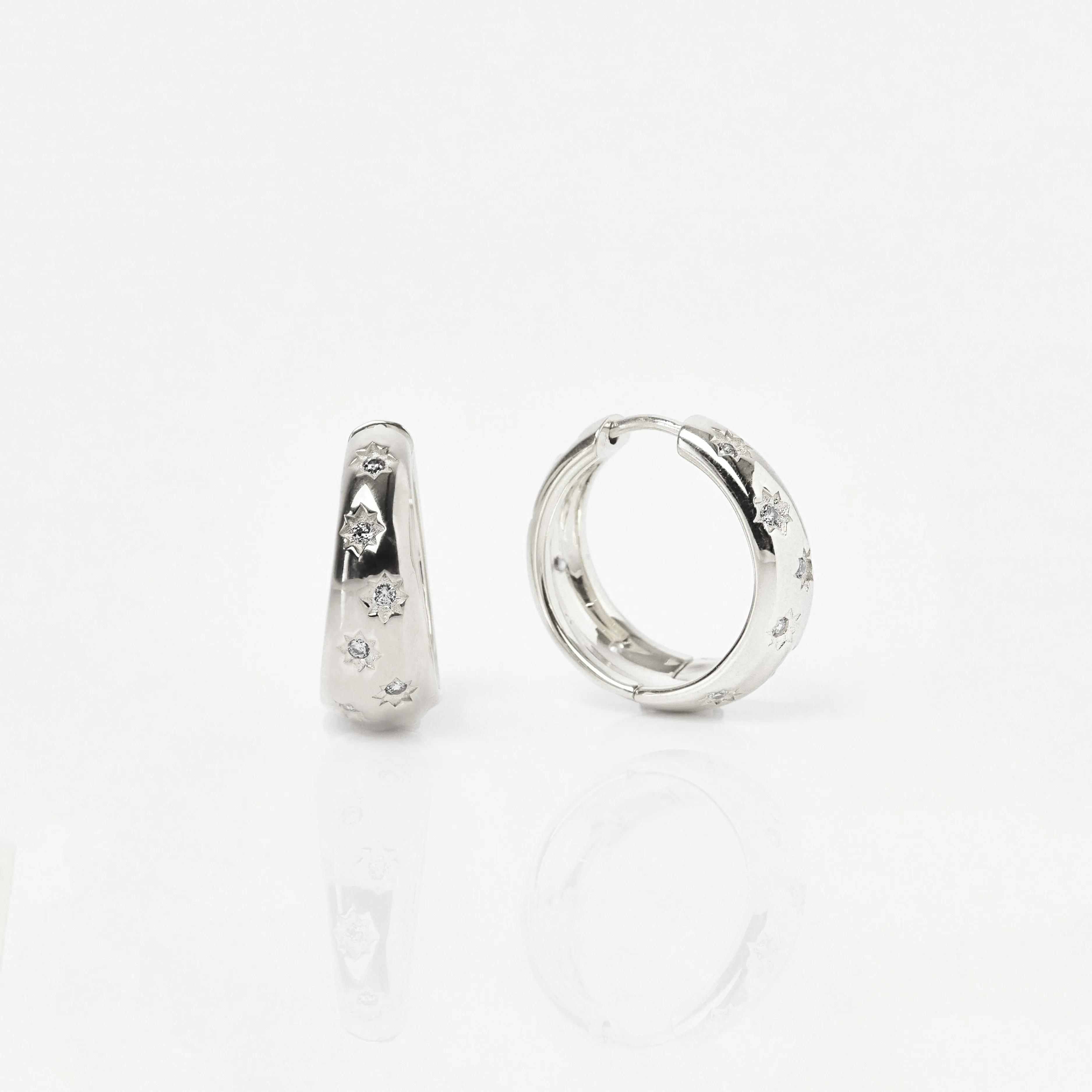 Organic Star Set Hoop