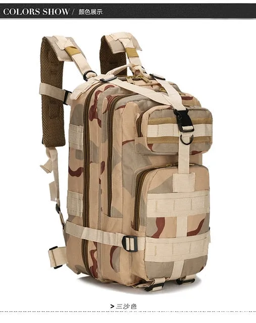 Outdoor Military BackPack Hiking Bag 1000D Nylon 30L Waterproof Tactical Backpack