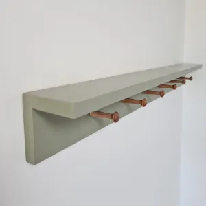 Painted Peg Rail with Shelf