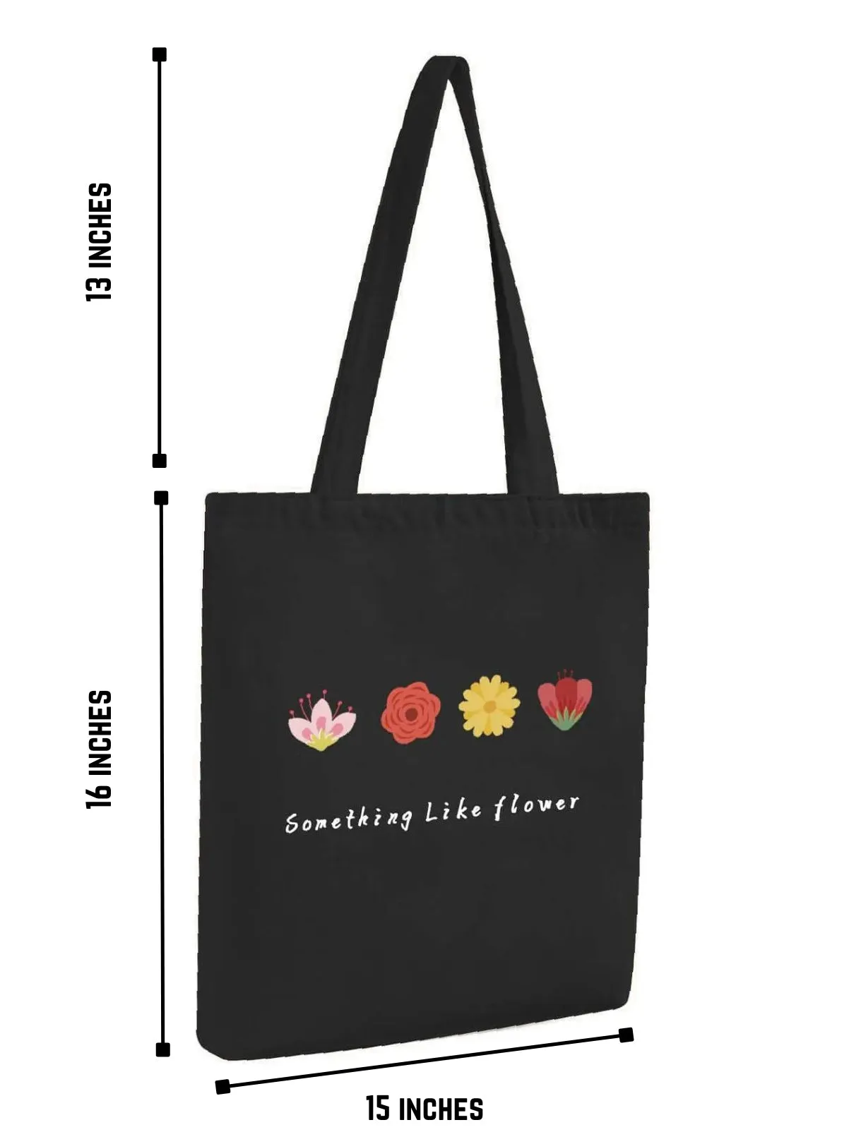 Peach Blossom Women's Cotton Printed Tote Bag With Zipper and Pouch