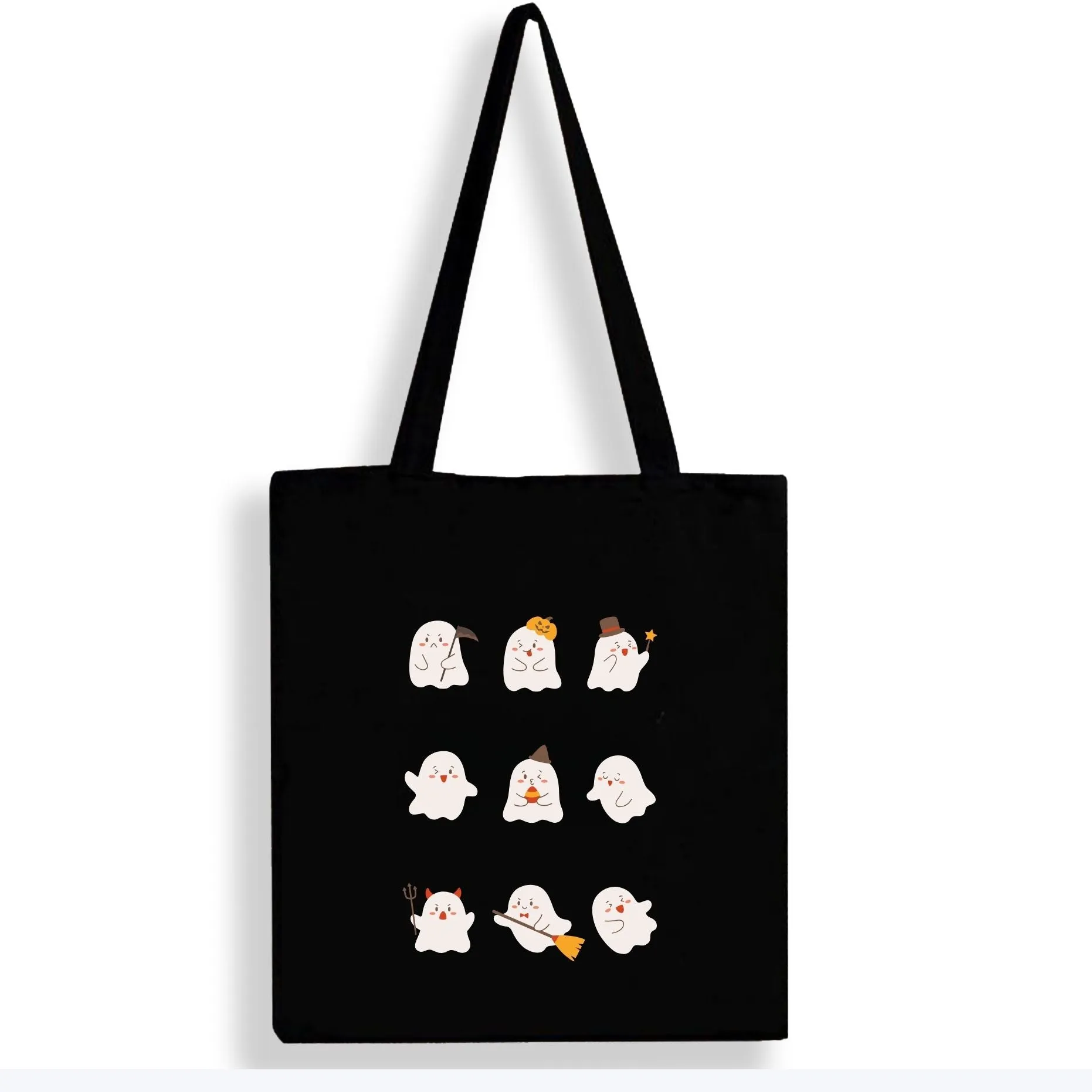 Peach Blossom Women's Cotton Printed Tote Bag With Zipper and Pouch