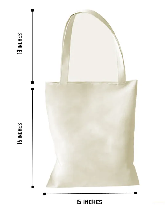 Peach Blossom Women's Cotton Printed Tote Bag With Zipper and Pouch