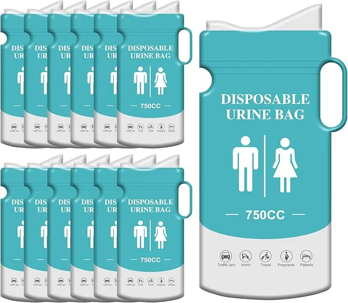 Pee Bags for Travel for Men12pcs Urinal Bags 750ML Disposable Urine Bag