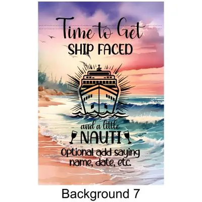 Personalized Custom Time to Get Shipped Faced and a Little Nauti Magnetic Door Sign Banner, Large Ship Door Decoration for Stateroom, Vacation, Birthday, Anniversary, Holiday, girls trip, graduation