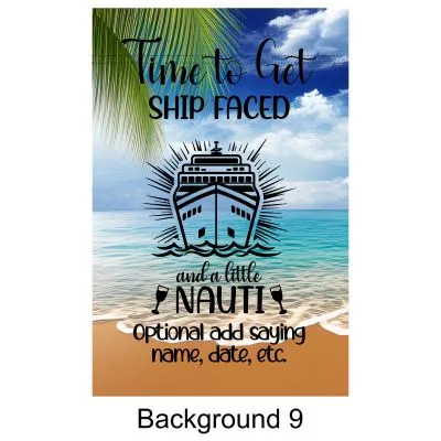 Personalized Custom Time to Get Shipped Faced and a Little Nauti Magnetic Door Sign Banner, Large Ship Door Decoration for Stateroom, Vacation, Birthday, Anniversary, Holiday, girls trip, graduation