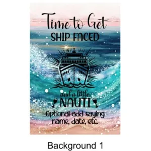 Personalized Custom Time to Get Shipped Faced and a Little Nauti Magnetic Door Sign Banner, Large Ship Door Decoration for Stateroom, Vacation, Birthday, Anniversary, Holiday, girls trip, graduation