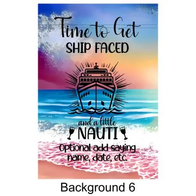 Personalized Custom Time to Get Shipped Faced and a Little Nauti Magnetic Door Sign Banner, Large Ship Door Decoration for Stateroom, Vacation, Birthday, Anniversary, Holiday, girls trip, graduation