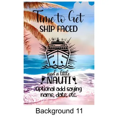 Personalized Custom Time to Get Shipped Faced and a Little Nauti Magnetic Door Sign Banner, Large Ship Door Decoration for Stateroom, Vacation, Birthday, Anniversary, Holiday, girls trip, graduation
