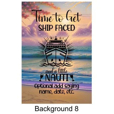 Personalized Custom Time to Get Shipped Faced and a Little Nauti Magnetic Door Sign Banner, Large Ship Door Decoration for Stateroom, Vacation, Birthday, Anniversary, Holiday, girls trip, graduation