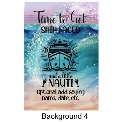 Personalized Custom Time to Get Shipped Faced and a Little Nauti Magnetic Door Sign Banner, Large Ship Door Decoration for Stateroom, Vacation, Birthday, Anniversary, Holiday, girls trip, graduation