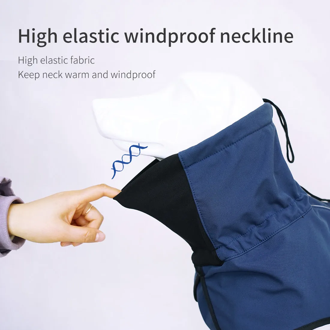 Pet Dog Raincoat Poncho Jacket Windbreaker Waterproof Clothes with Harness Hole-XL-Blue