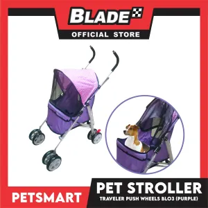 Pet Stroller Traveler Push Wheels BL03 (Purple)