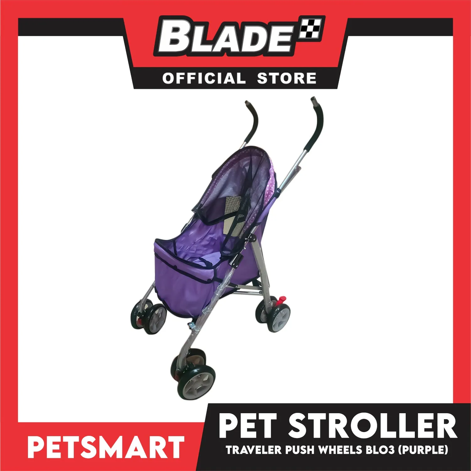 Pet Stroller Traveler Push Wheels BL03 (Purple)