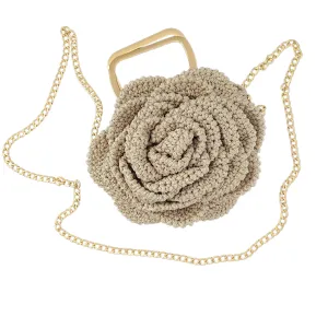 Petite Bloom Macramé Tote – Classic Bloom (With Handle)