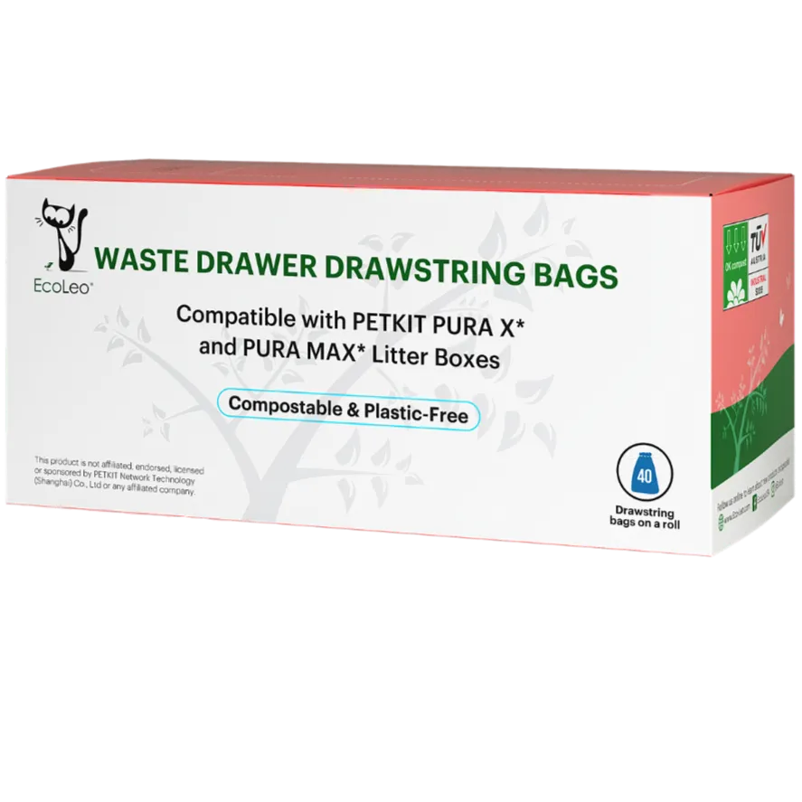 PETKIT PURA X and MAX Compatible Compostable Drawstring Waste Drawer Liners