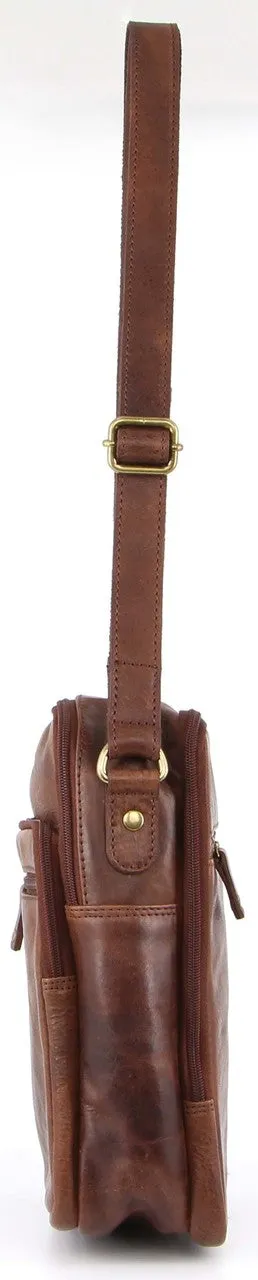 Pierre Cardin Rustic Leather Crossbody Bag PC3130