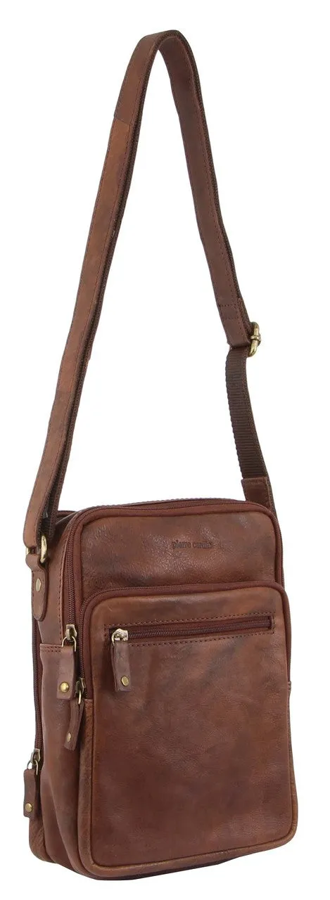Pierre Cardin Rustic Leather Crossbody Bag PC3130