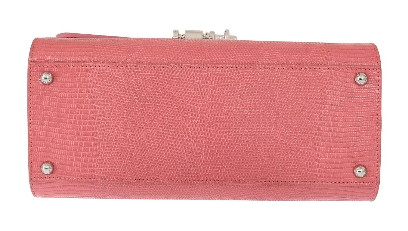 Pink MONICA Leather Shoulder Satchel Bag