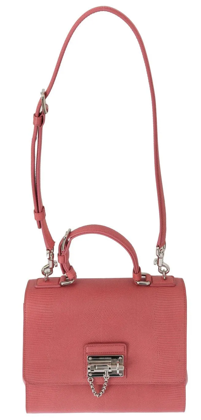 Pink MONICA Leather Shoulder Satchel Bag
