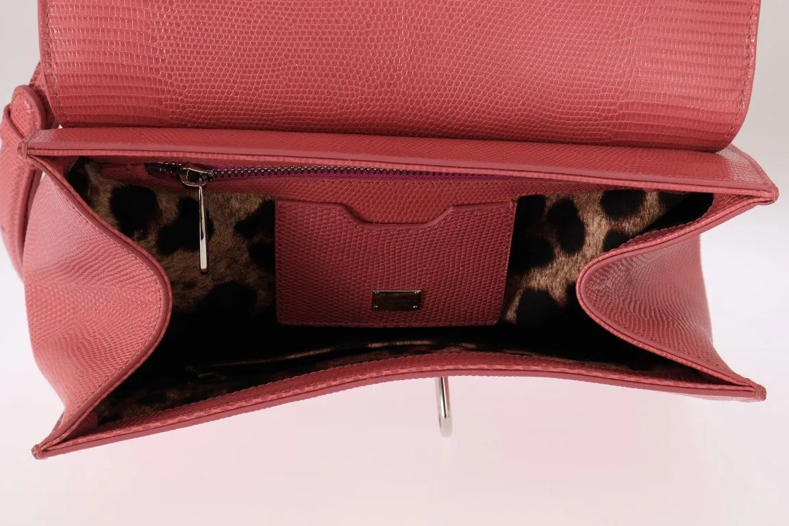 Pink MONICA Leather Shoulder Satchel Bag