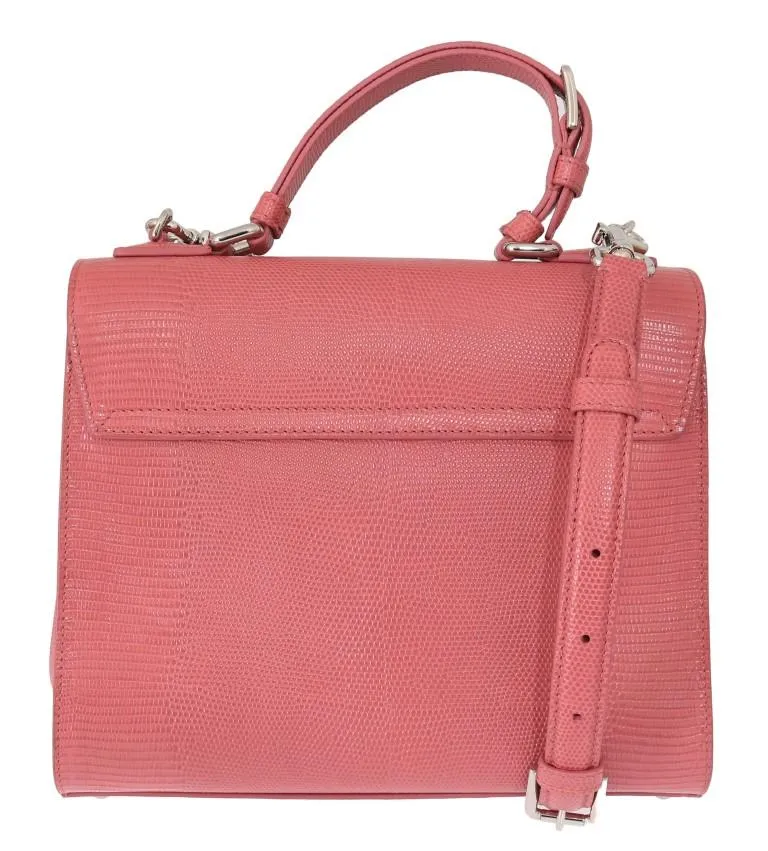 Pink MONICA Leather Shoulder Satchel Bag