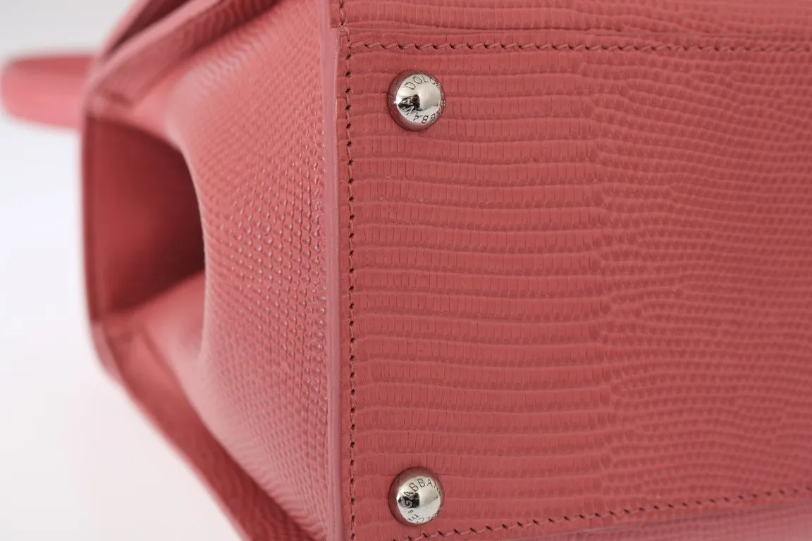 Pink MONICA Leather Shoulder Satchel Bag