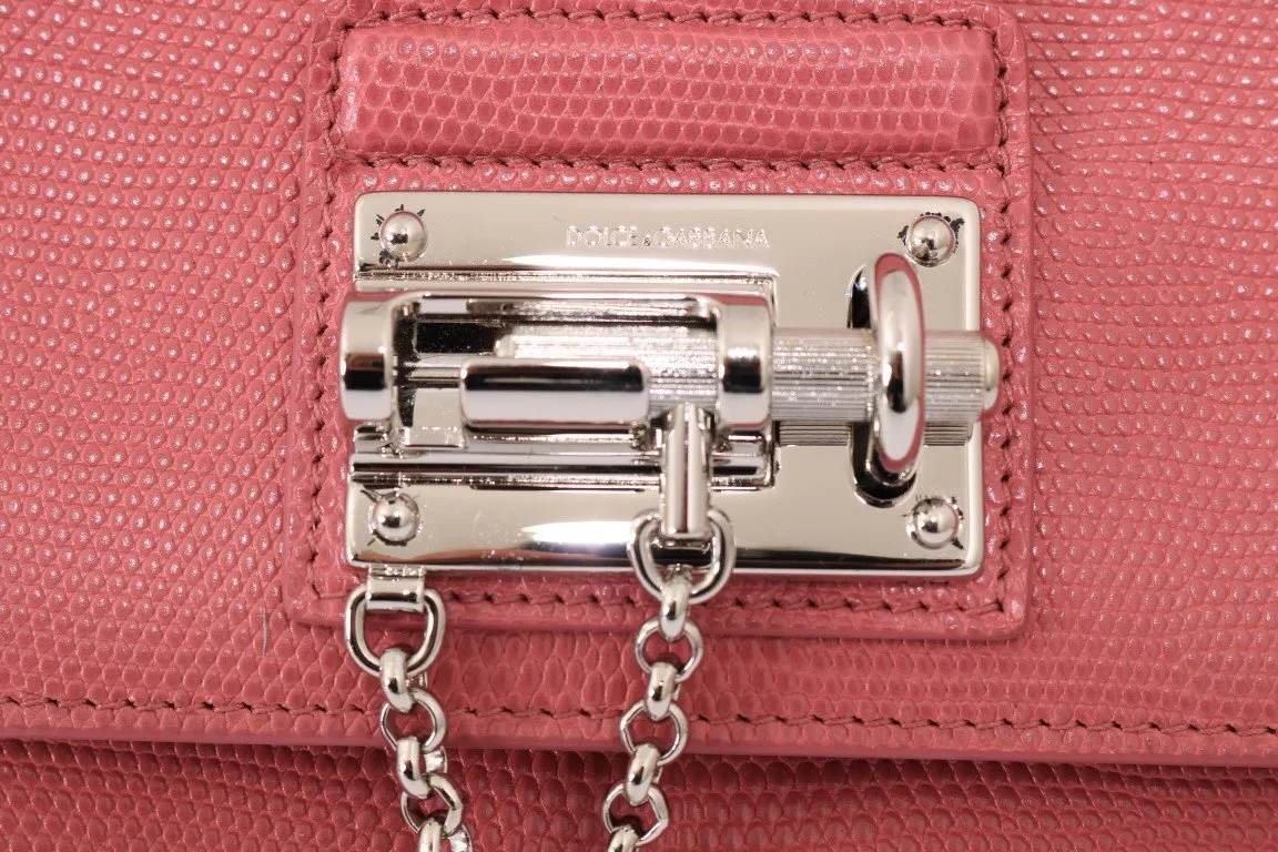 Pink MONICA Leather Shoulder Satchel Bag