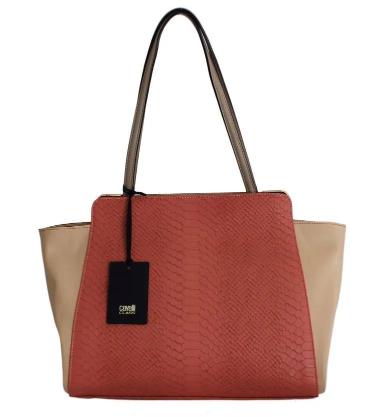 Pink Nude Hand Shoulder PVC Satchel Bag