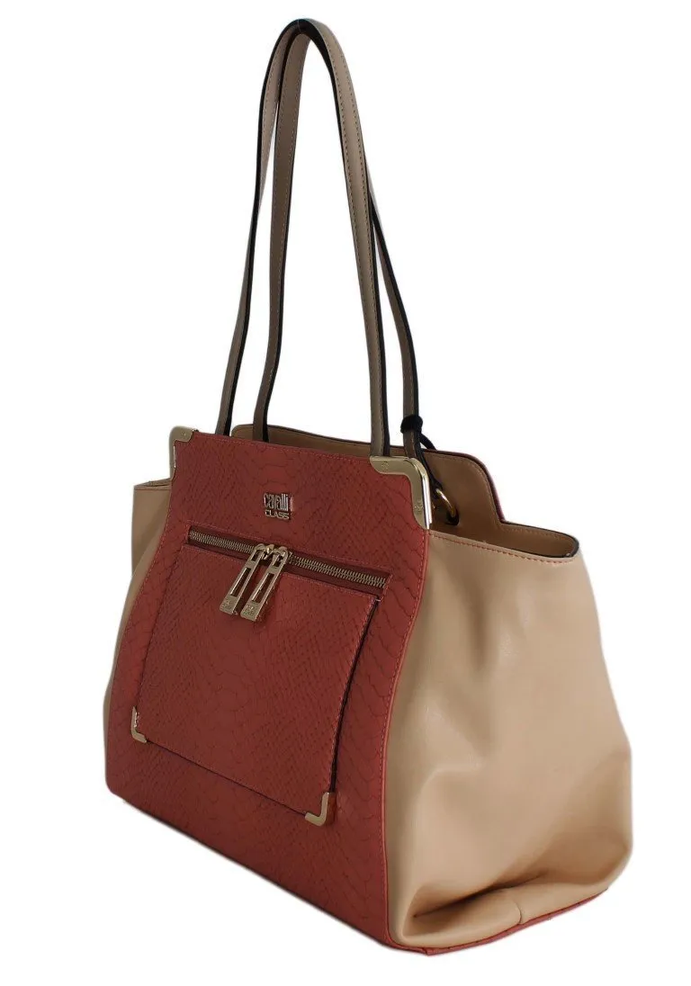 Pink Nude Hand Shoulder PVC Satchel Bag