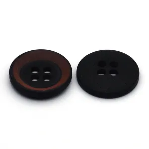 Plastic Button Brown & Black