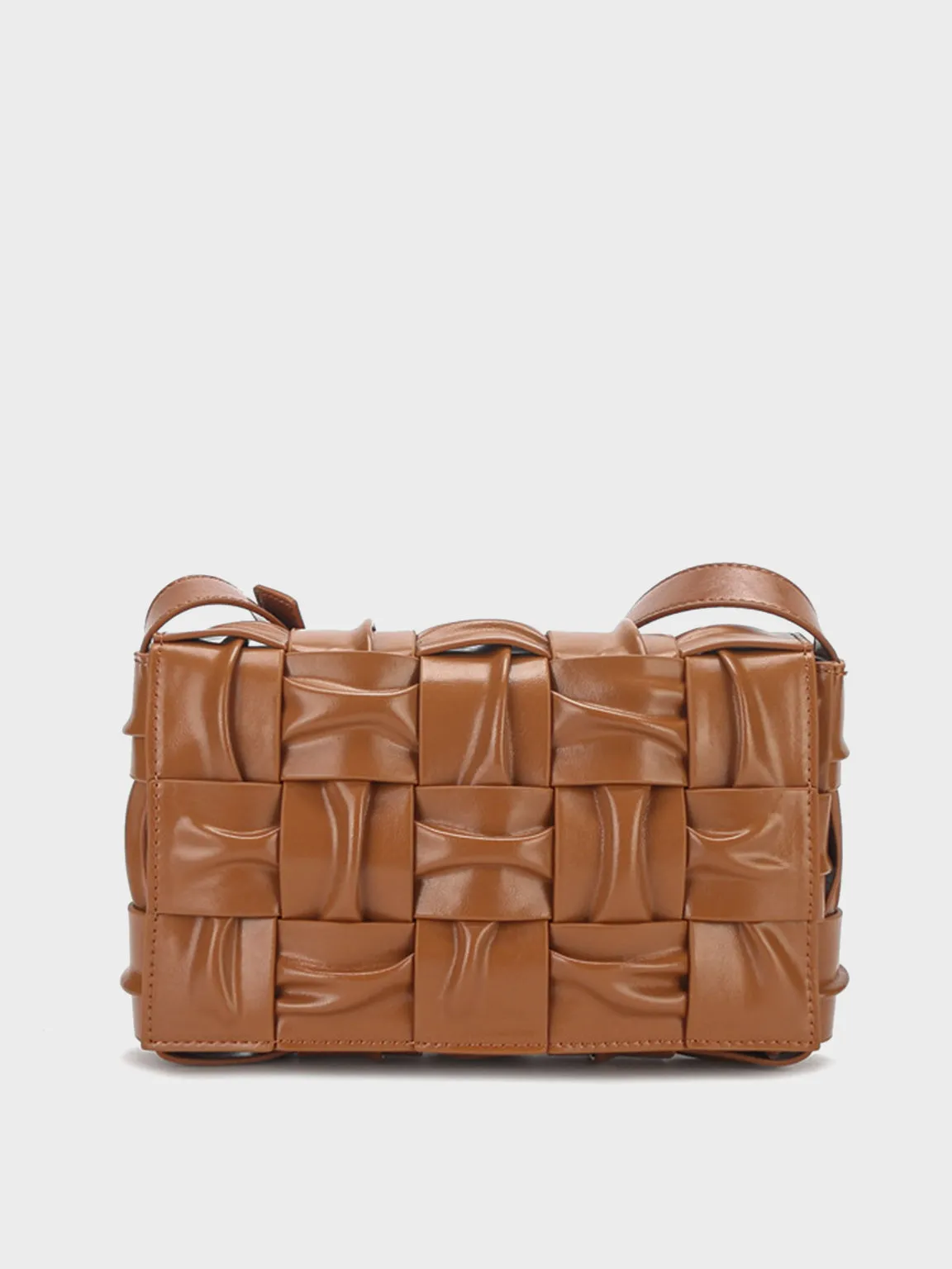 Pleated Cassette Shoulder Bag Woven Pillow Bag