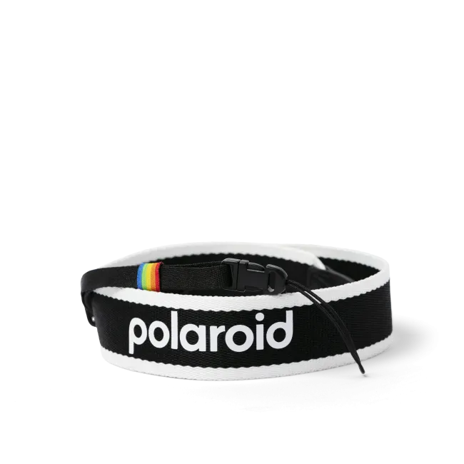 Polaroid flat camera strap - Black & White