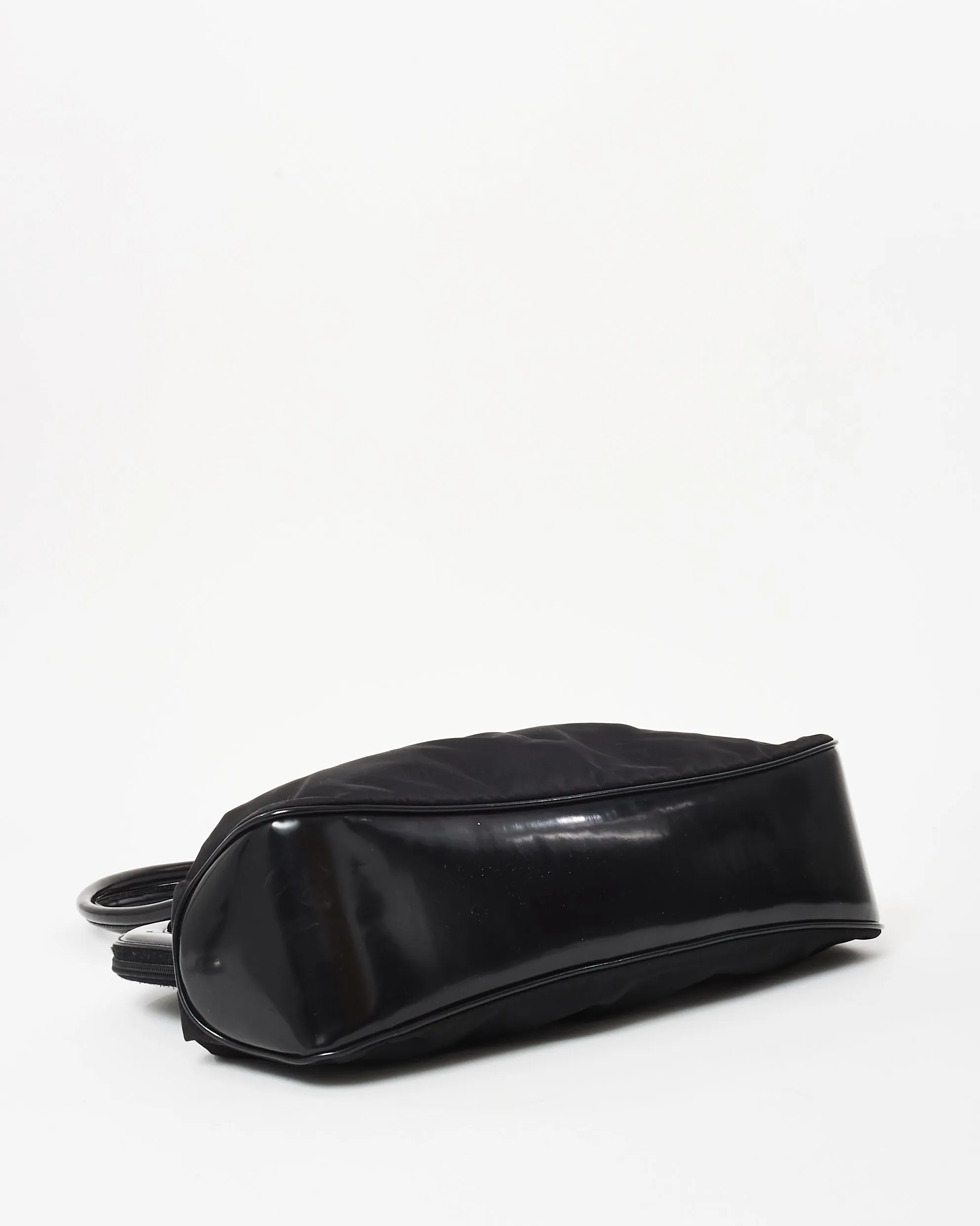 Prada Black Leather Trim and Nylon Doctor Shoulder Bag