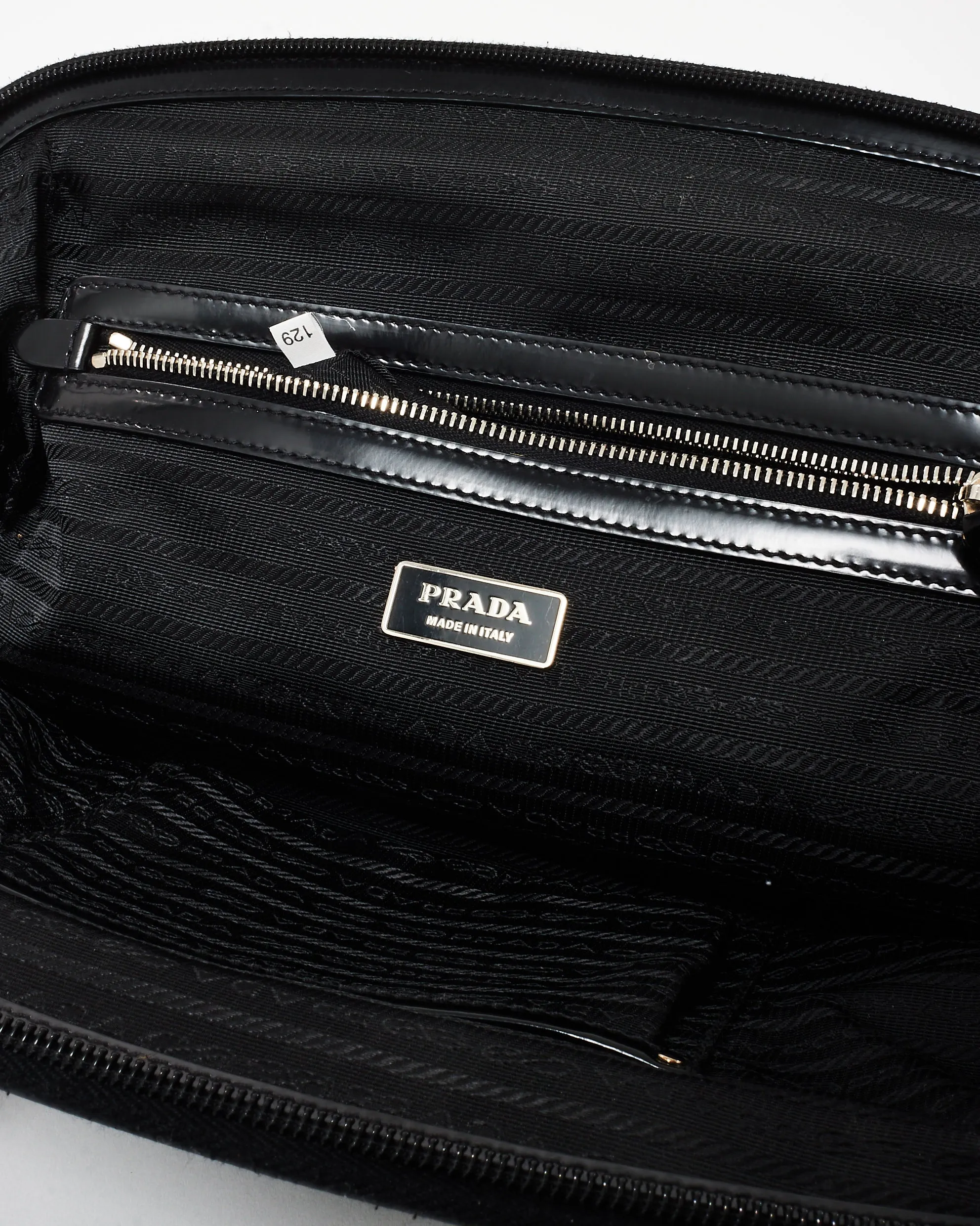 Prada Black Leather Trim and Nylon Doctor Shoulder Bag