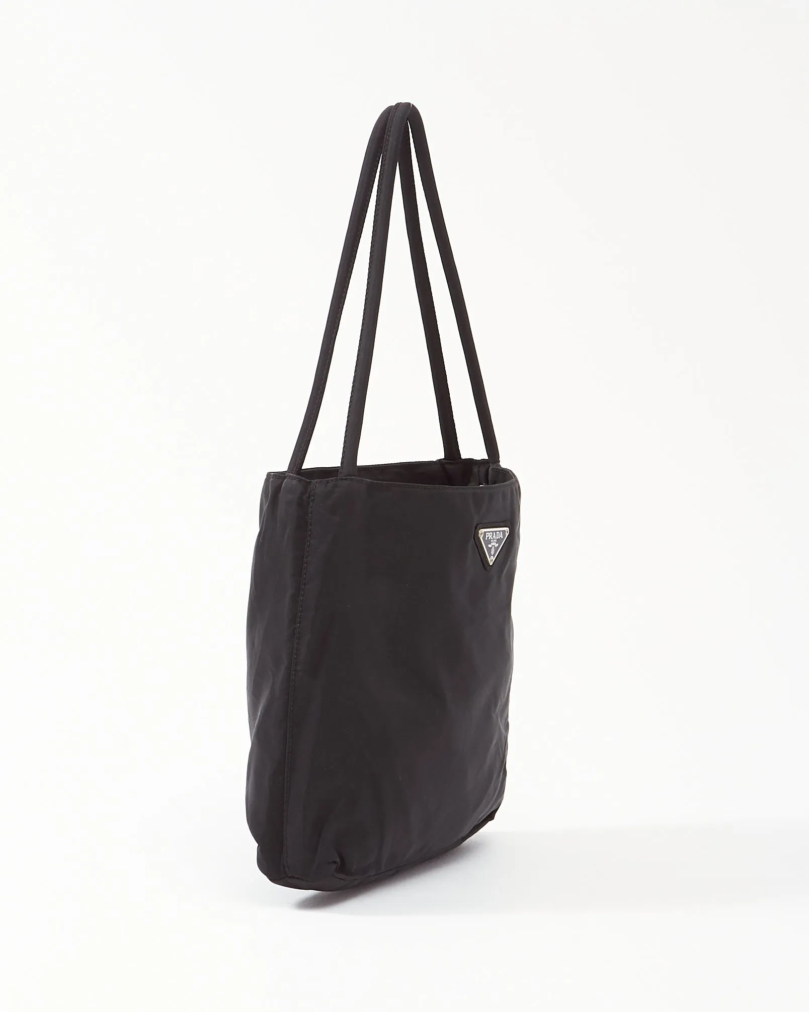 Prada Black Nylon Small Square Flat Tote