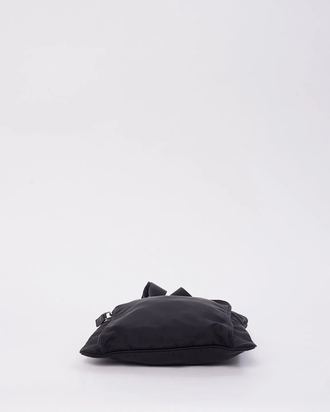 Prada Black Nylon Tessuto Flat with Front Pocket  Messenger Crossbody Bag