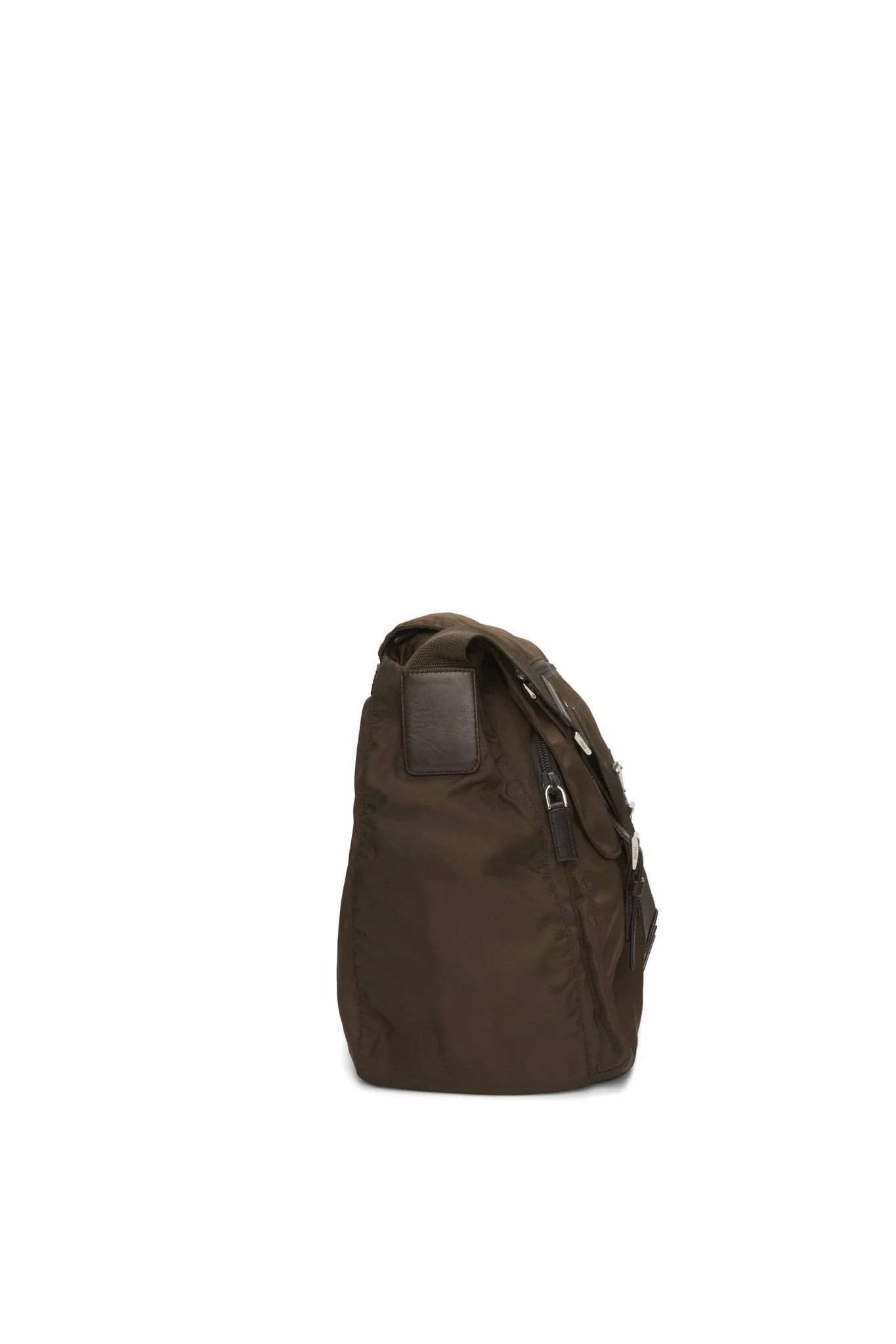 Prada Khaki (Bruciato) Nylon Vela Sport Messenger Bag