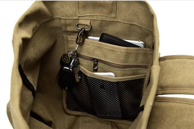 Premium Authentic Canvas Bucket-Style Backpack