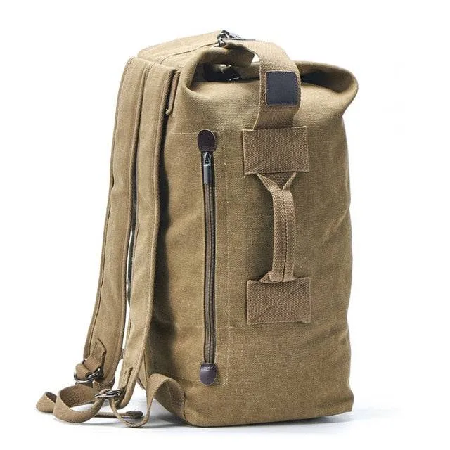 Premium Authentic Canvas Bucket-Style Backpack