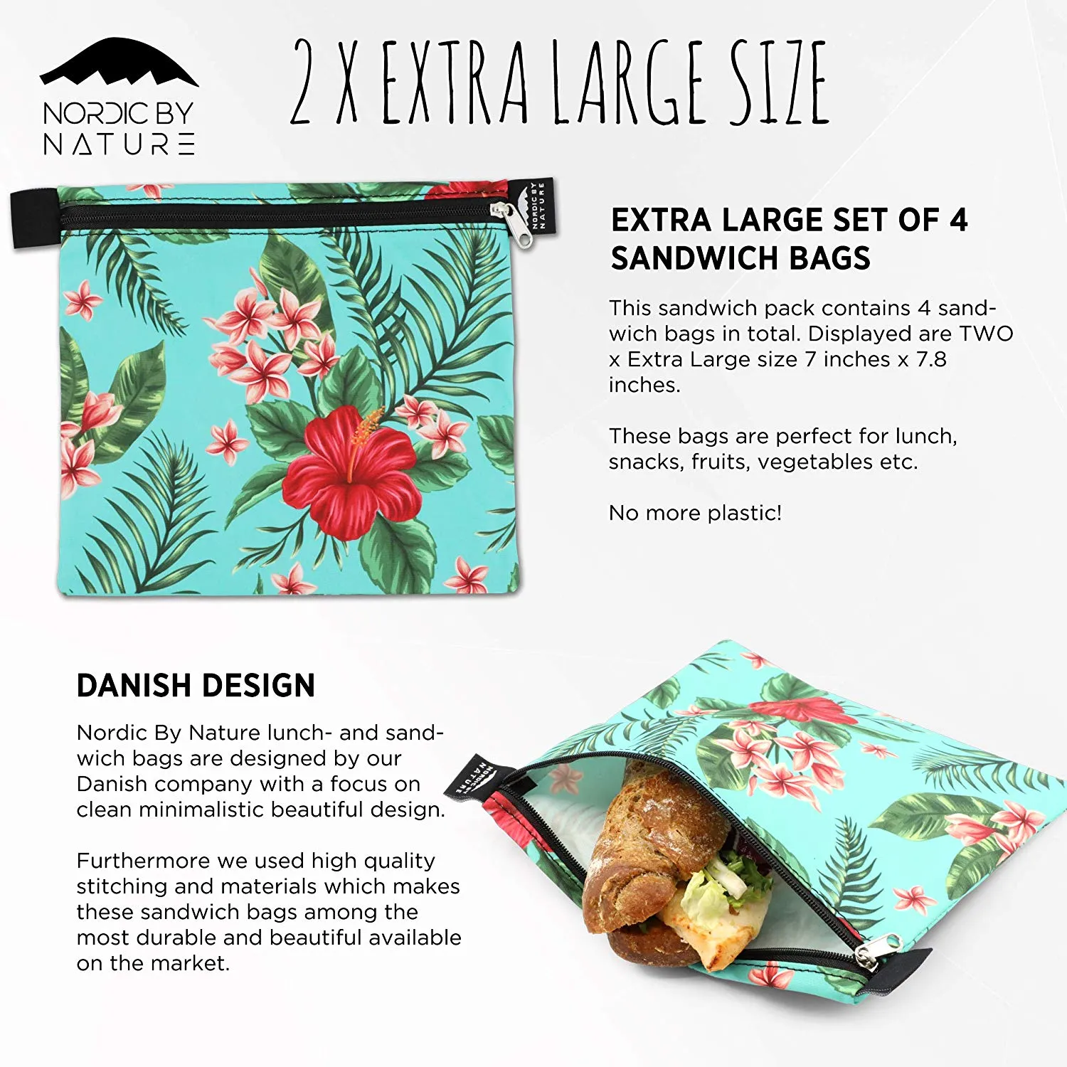 PREMIUM GREEN FLOWERS SANDWICH SET (4)