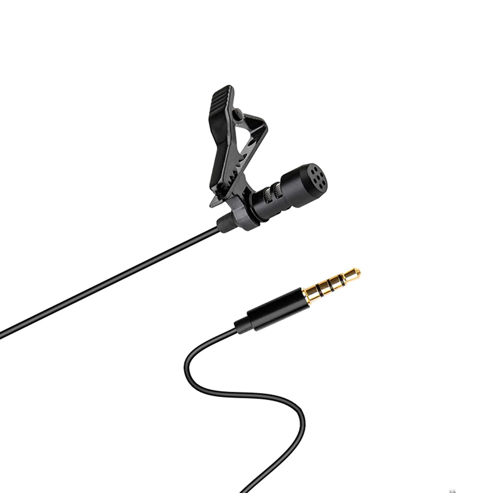 Professional Mini Clip Lapel Microphone 3.5mm TRRS Jack for Smartphone App
