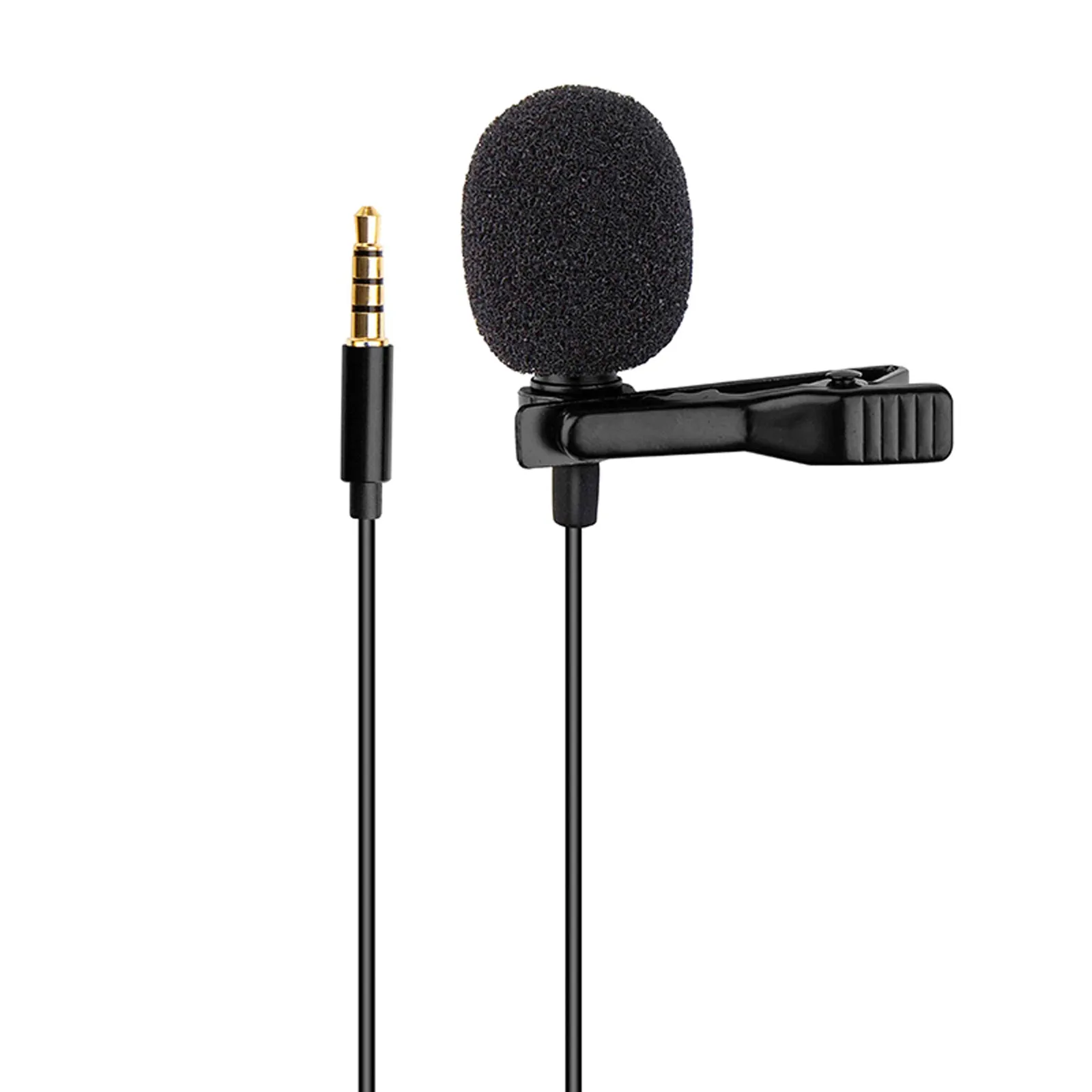 Professional Mini Clip Lapel Microphone 3.5mm TRRS Jack for Smartphone App