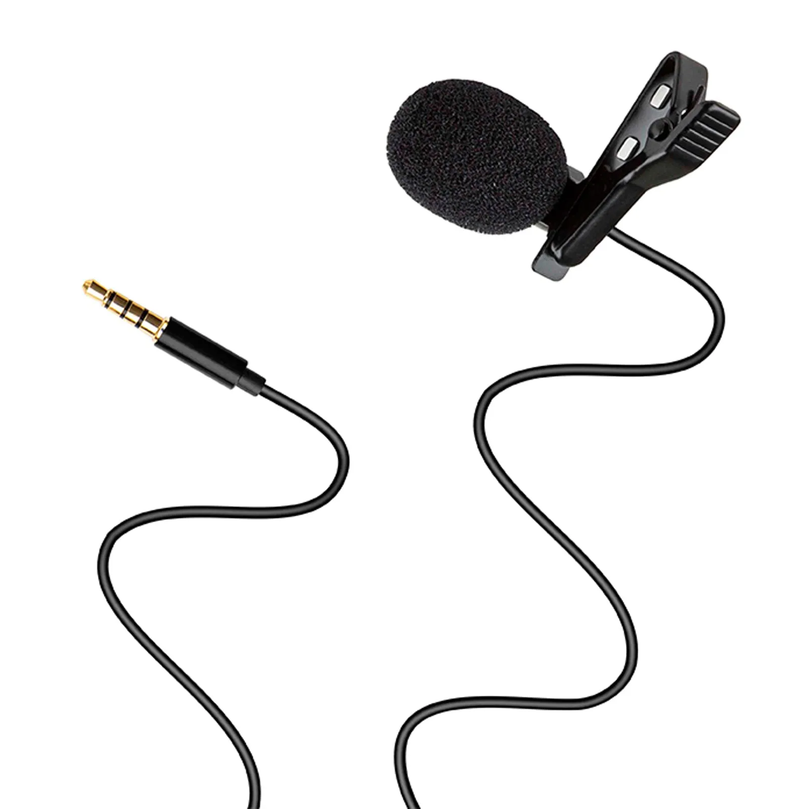 Professional Mini Clip Lapel Microphone 3.5mm TRRS Jack for Smartphone App