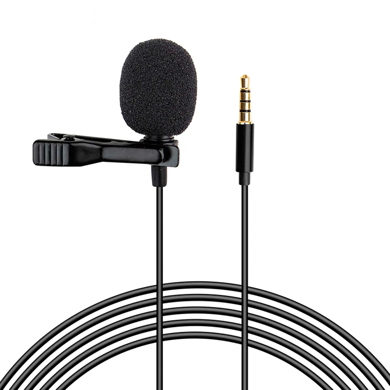 Professional Mini Clip Lapel Microphone 3.5mm TRRS Jack for Smartphone App