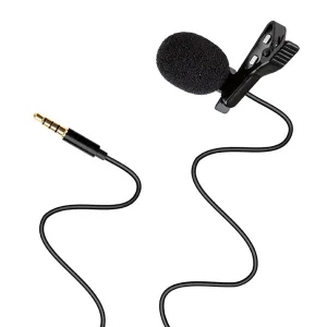 Professional Mini Clip Lapel Microphone 3.5mm TRRS Jack for Smartphone App