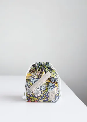 Project Bag. Small bag. Special KnitterBag design. Bag inspired by William Morris Strawberry Thief print.