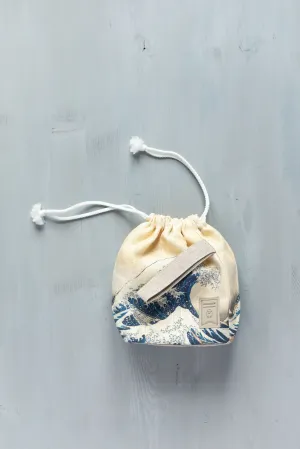 Project Bag. Small. Special KnitterBag design. Bag inspired by Katsushika Hokusai "Great wave"