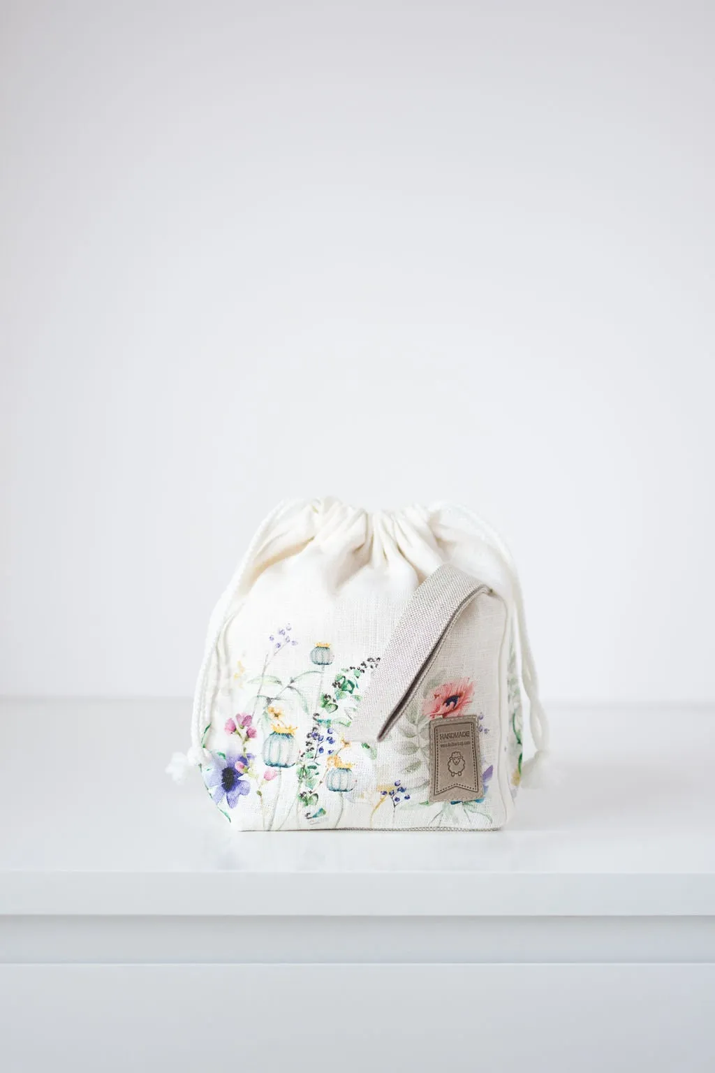 Project bags. Set of 2 Knitter Project Bags. Large and Small. Summer Flowers collection.