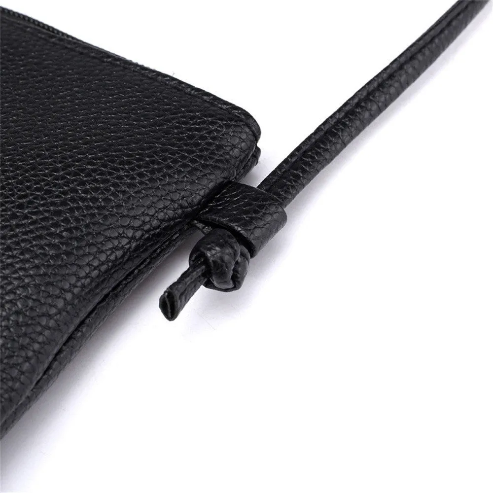 Pure Color Leather Shoulder Bag
